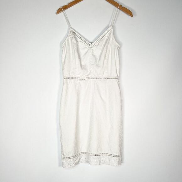 Plenty by Tracy Reese White Floral Cotton Jacquard Dress Sundress Anthropologie - Picture 1 of 12